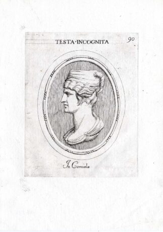 Rare Antique Print-PORTRAIT-UNIDENTIFIED-Pl. 90-Agostini-Battista-1657