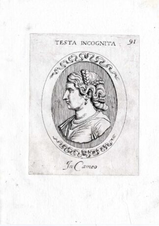 Rare Antique Print-PORTRAIT-UNIDENTIFIED-Pl. 91-Agostini-Battista-1657
