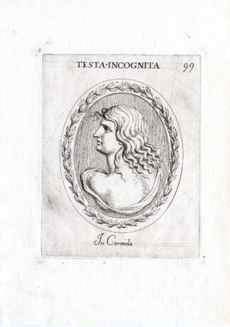 Rare Antique Print-PORTRAIT-UNIDENTIFIED-Pl. 99-Agostini-Battista-1657