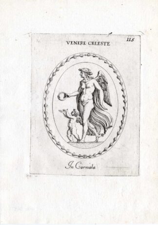 Rare Antique Print-VENUS CAELESTIS-OUROBOROS-Pl. 115-Agostini-Battista-1657