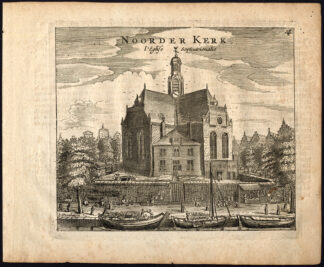 Rare Antique Print-AMSTERDAM-NOORDERKERK-PROTESTANT-Webbers-Veenhuysen-1665
