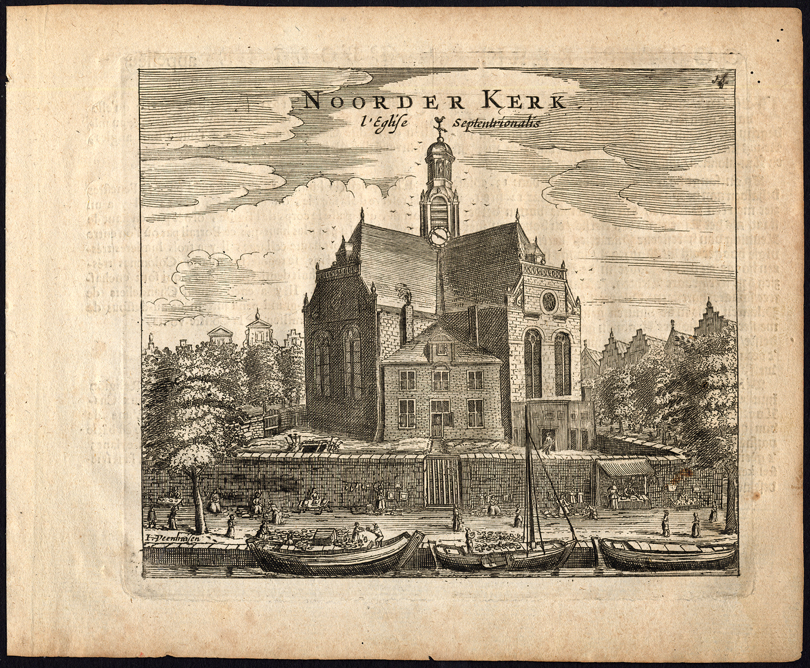 , Rare Antique Print-AMSTERDAM-NOORDERKERK-PROTESTANT-Webbers-Veenhuysen-1665, Pictura Antique Prints