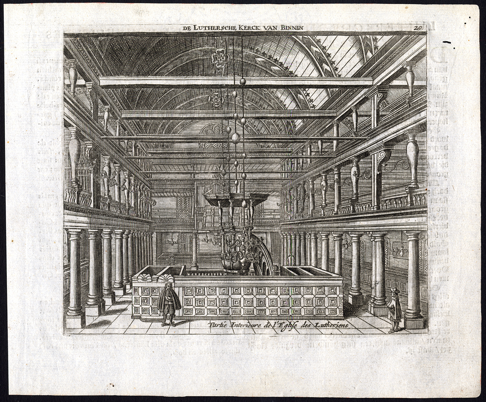 , Rare Antique Print-AMSTERDAM-LUTHERAN CHURCH-LUTHERSE-Webbers-Veenhuysen-1665, Pictura Antique Prints