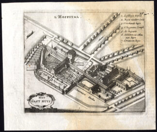Rare Antique Print-AMSTERDAM-HOSPITAL-HEERENLOGEMENT-Webbers-Veenhuysen-1665