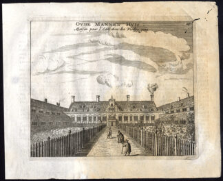 Rare Antique Print-AMSTERDAM-OUDE MANNENHUIS-ELDERLY MEN-Webbers-Veenhuysen-1665