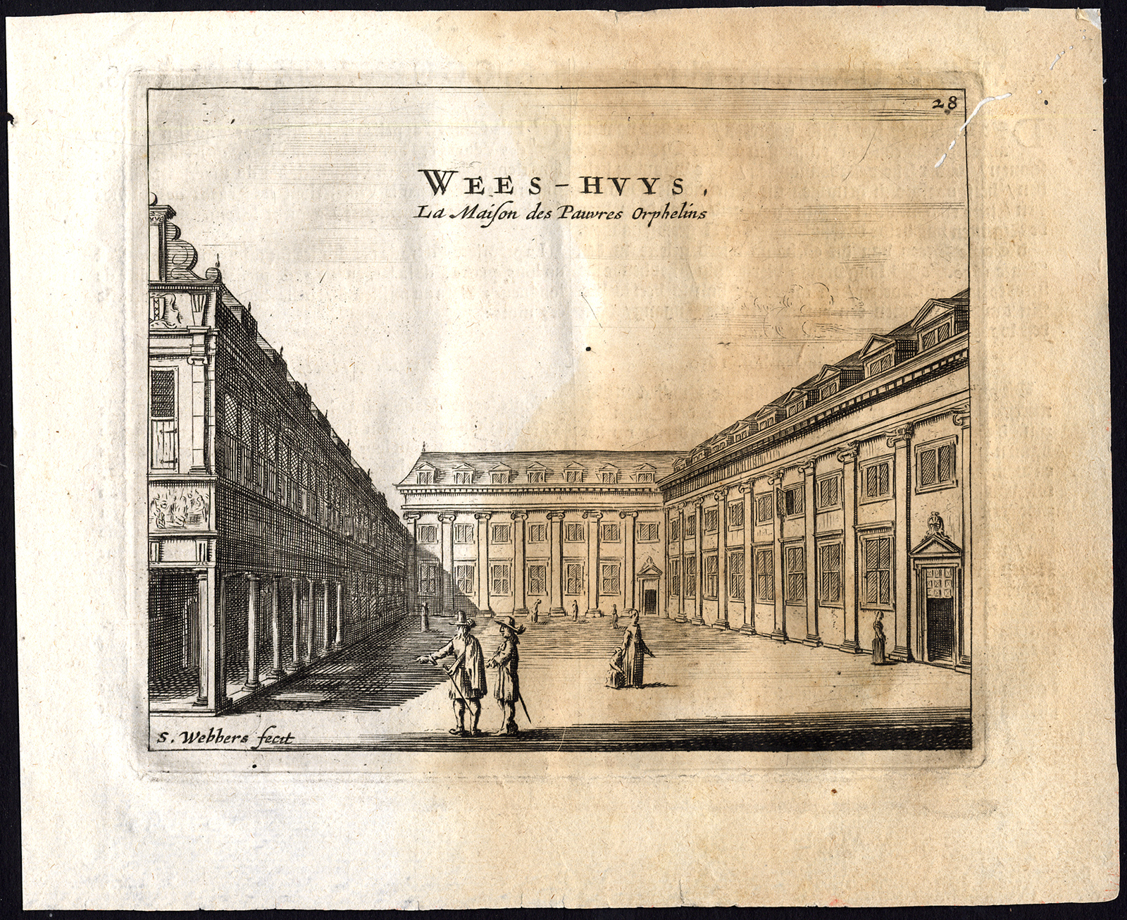 , Rare Antique Print-AMSTERDAM-ORPHANAGE-WEESHUIS-Webbers-Veenhuysen-1665, Pictura Antique Prints