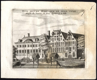 Rare Antique Print-AMSTERDAM-OUDEZIJDS HUISZITTENUHIS-Webbers-Veenhuysen-1665