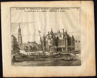Rare Antique Print-AMSTERDAM-NEW WEIGH HOUSE-ST ANTHONY-Webbers-Veenhuysen-1665