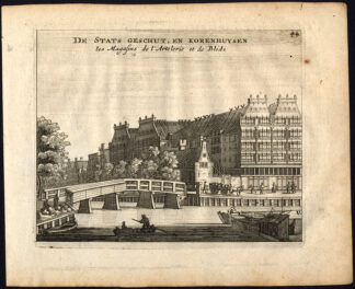 Rare Antique Print-AMSTERDAM-GRANARY-CITY ARTILLERY-Webbers-Veenhuysen-1665