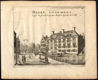 Rare Antique Print-AMSTERDAM-OUDEZIJDS HEERENLOGEMENT-Webbers-Veenhuysen-1665