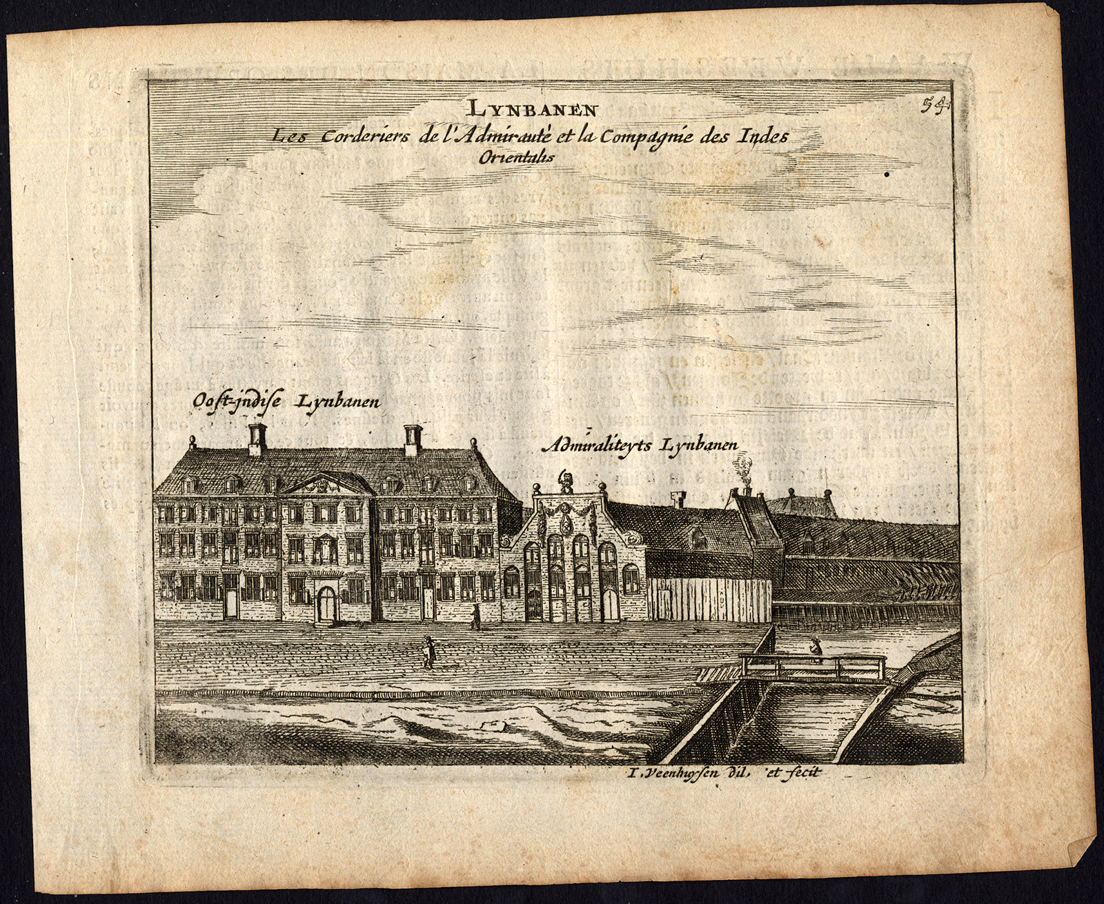 , Antique Print-AMSTERDAM-ROPEWALK-LIJNBAAN-VOC-ADMIRALTY-Webbers-Veenhuysen-1665, Pictura Antique Prints