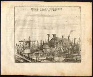 Rare Antique Print-AMSTERDAM-OLD CITY INN-STADSHERBERG-Webbers-Veenhuysen-1665