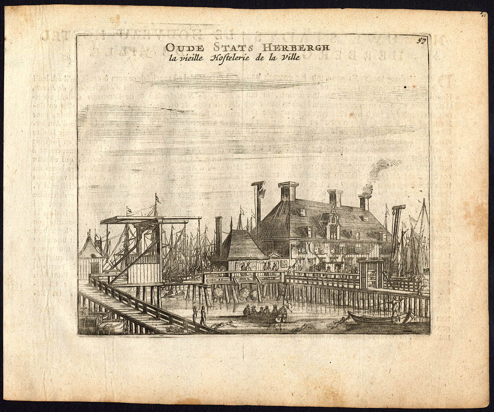 , Rare Antique Print-AMSTERDAM-OLD CITY INN-STADSHERBERG-Webbers-Veenhuysen-1665, Pictura Antique Prints