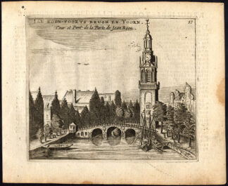 Antique Print-AMSTERDAM-JAN ROODENS POORT-GATE-TOWER-Webbers-Veenhuysen-1665