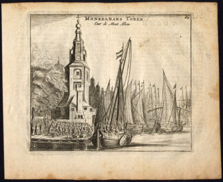 Antique Print-AMSTERDAM-MONTELBAANSTOREN-TOWER-CITY WALL-Webbers-Veenhuysen-1665