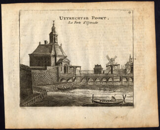 Rare Antique Print-AMSTERDAM-UTRECHTSEPOORT-CITY GATE-Webbers-Veenhuysen-1665