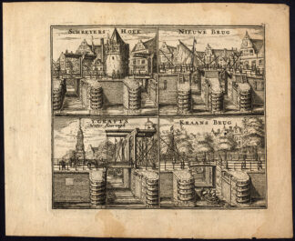 Antique Print-AMSTERDAM-CANAL-LOCK-SLUICE-GRACHT-SLUIS-Webbers-Veenhuysen-1665