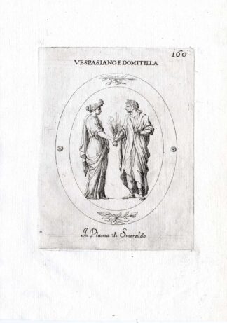 Rare Antique Print-VESPASIAN-DOMITILLA ELDER-Pl. 160-Agostini-Battista-1657