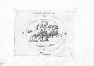 Rare Antique Print-TRAINER-HORSE-WHIP-Pl. 193-Agostini-Battista-1657