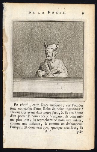Antique Print-PRAISE OF FOLLY-KING-FOOLSCAP-Holbein-Erasmus-1728