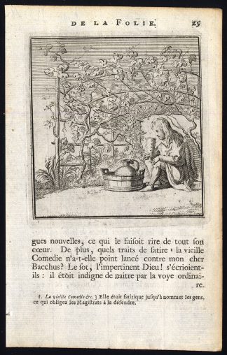 Antique Print-PRAISE OF FOLLY-TRELLIS-VINE-Holbein-Erasmus-1728