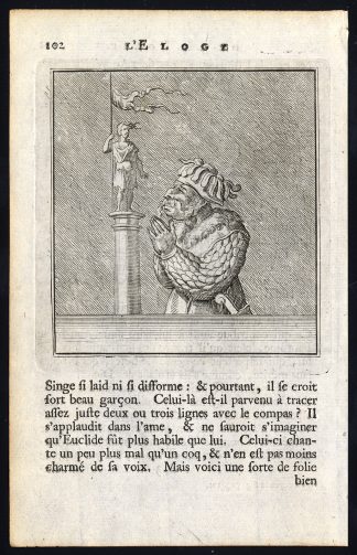 Antique Print-PRAISE OF FOLLY-GODDESS-Holbein-Erasmus-1728