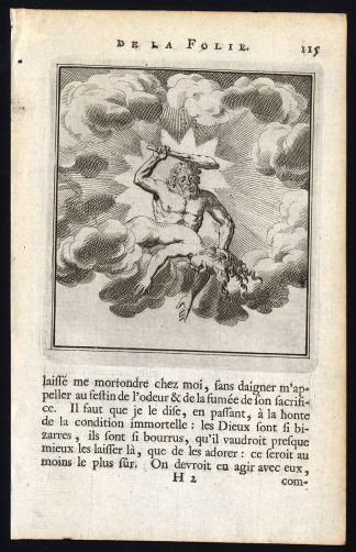 Antique Print-PRAISE OF FOLLY-DEITY-PUNISH-WOMAN-Holbein-Erasmus-1728