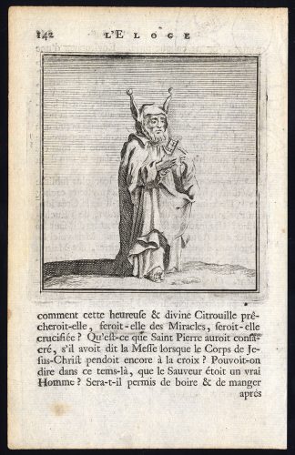 Antique Print-PRAISE OF FOLLY-MONK-FOOLSCAP-Holbein-Erasmus-1728