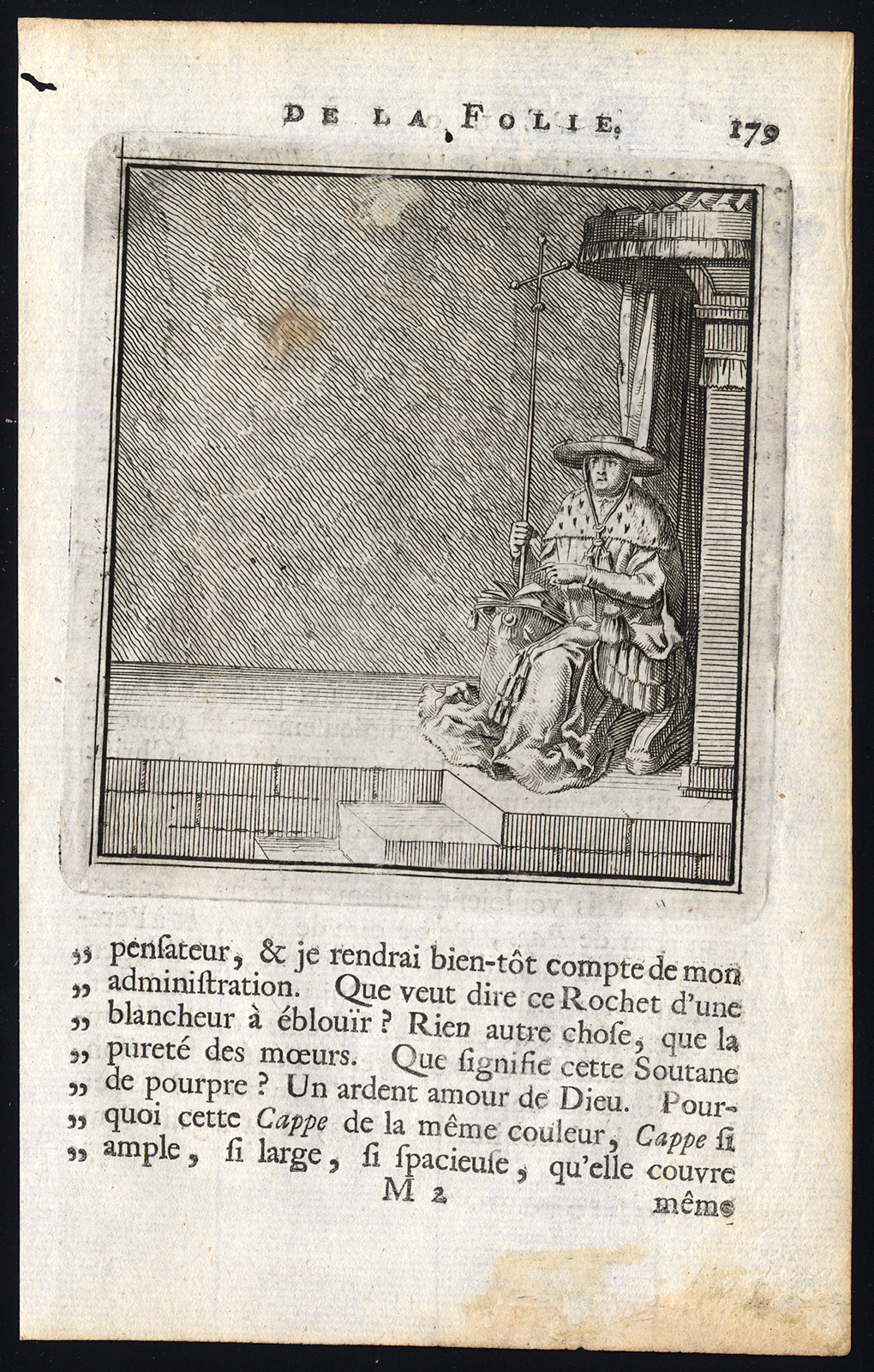 , Antique Print-PRAISE OF FOLLY-CARDINAL-Holbein-Erasmus-1728, Pictura Antique Prints