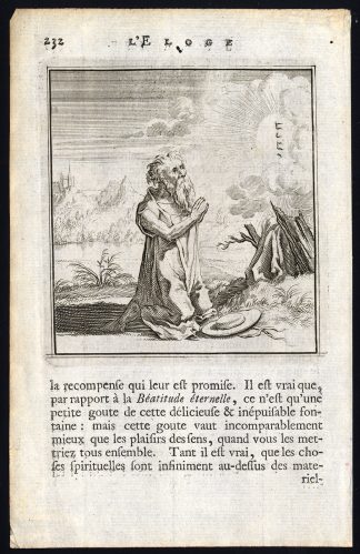 Antique Print-PRAISE OF FOLLY-SAINT-PRAYER-Holbein-Erasmus-1728