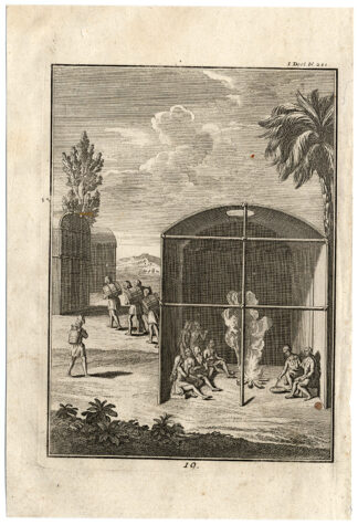 Antique Print-IROQUOIS-MARRIAGE CUSTOMS-MARRIAGE WOOD-TRIBE-Creite-Fiteau-1731