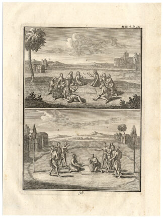 Antique Print-GAMES-RECREATION-ASTRAGAL-DIBS-Creite-Fiteau-1731