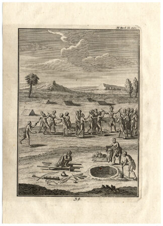 Antique Print-IROQUOIS-NATIVE AMERICAN-BURIAL-CEREMONY-FIGHT-Creite-Fiteau-1731