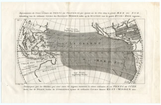 Antique Print-MAP-TRADE WINDS-SOUTH SEA-PACIFIC-Schley-Bellin-Roman-1767