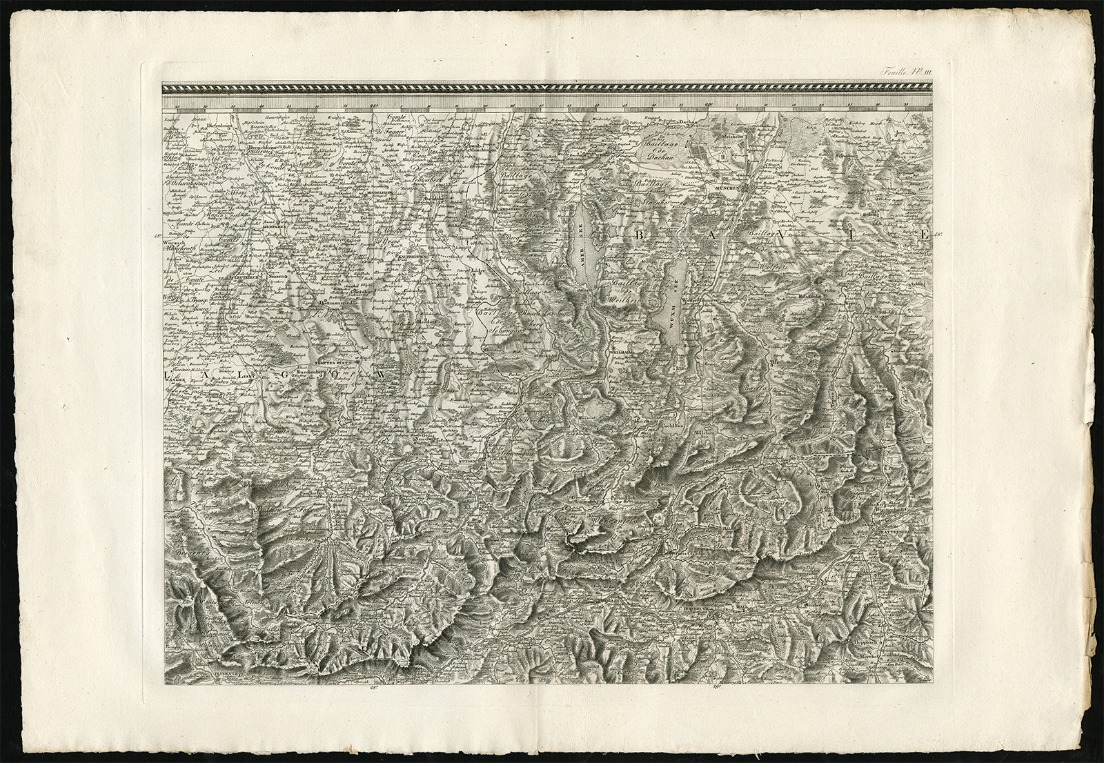 , Antique Map-INNSBRUCK-MUNICH-GERMANY-SWITZERLAND-AUSTRIA-ALPS-Bordiga-Bacler d, Pictura Antique Prints
