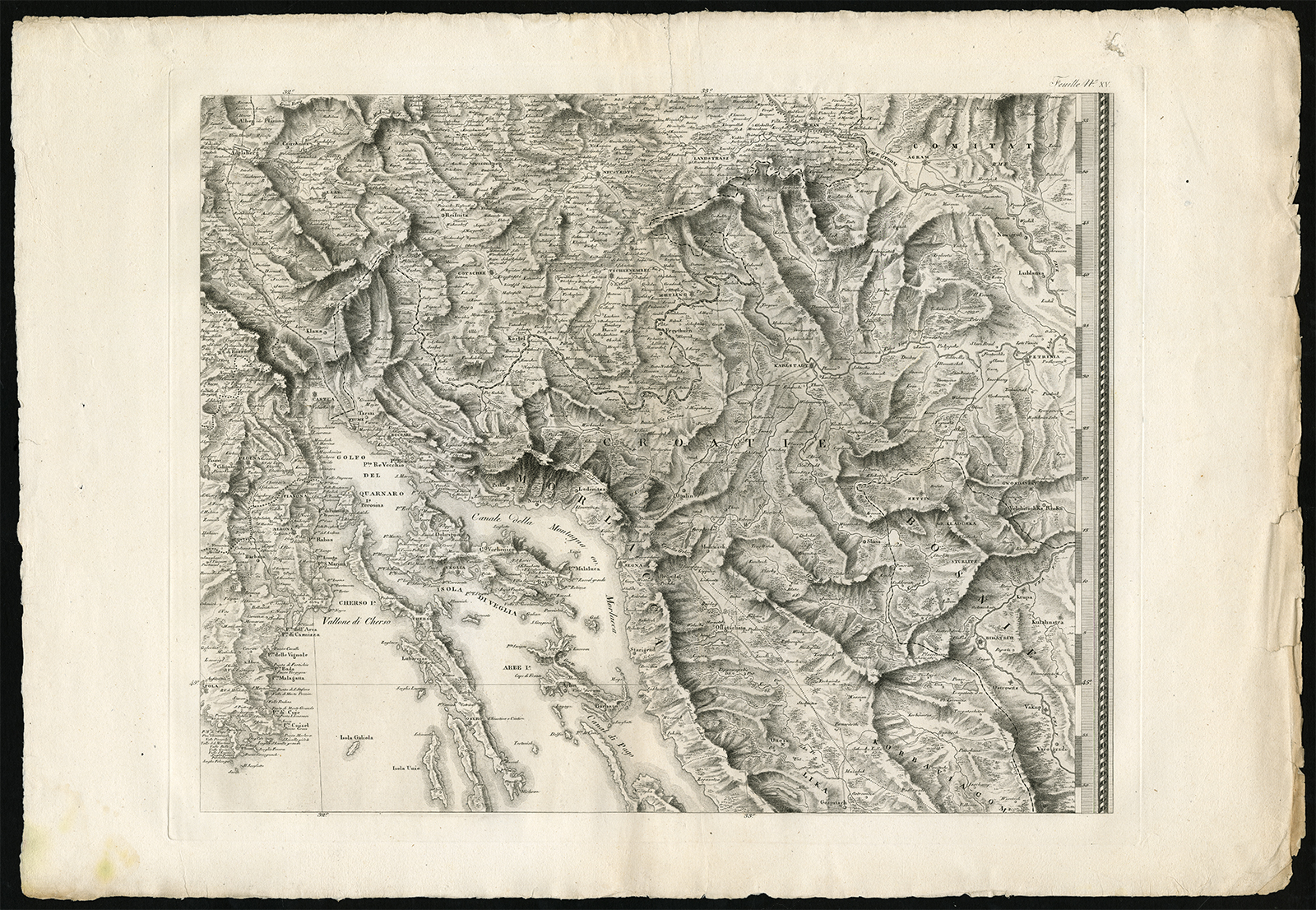 , Antique Map-ITALY-CROATIA-RIJEKA-KRK-KARLOVAC-ISTRIA-Bordiga-Bacler d’Albe-179, Pictura Antique Prints