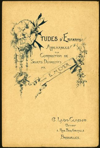 Antique Print-ETUDES D'ENFANTS-TITLEPAGE-PAINT-PUTTI-Meyer-1892