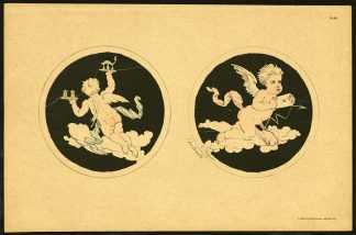 Antique Print-PL 56-ETUDES D'ENFANTS-PUTTI-TELEGRAPH-LETTER-LIGHTNING-Meyer-1892
