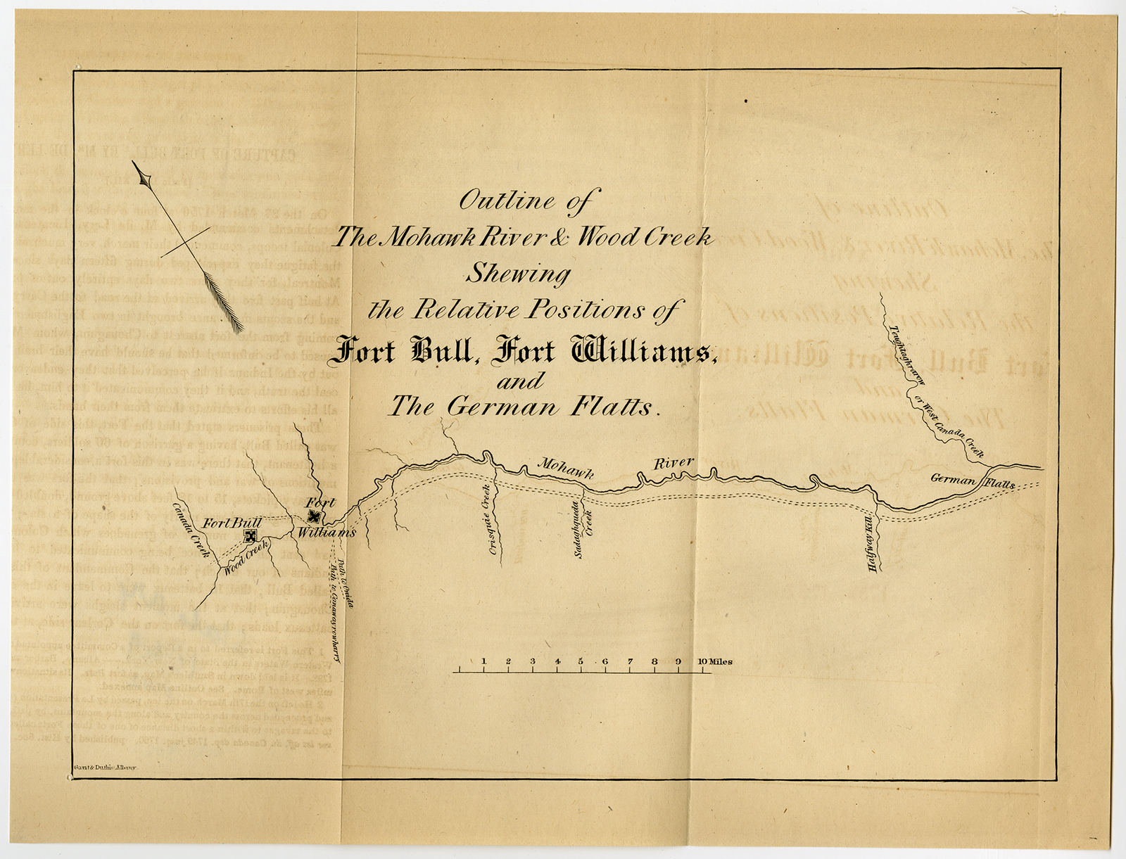 , Antique Print-MOHAWK-FORT BULL-WILLIAMS-NEW YORK-USA-Pease-1849, Pictura Antique Prints