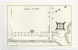 Antique Print-PLAN-ROME-NEW YORK-USA-Pease-1849
