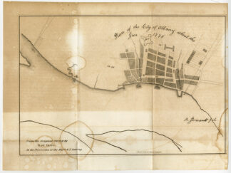 Antique Print-ALBANY-HUDSON RIVER-PLAN-USA-Yates-Pease-1849