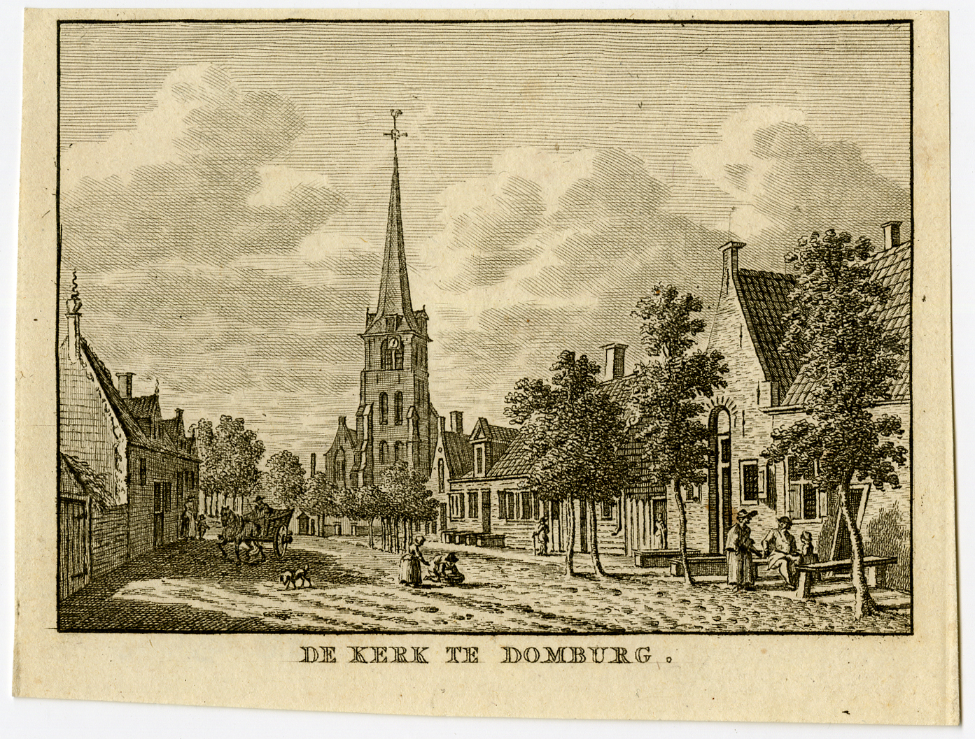 , Antique Print-ZEELAND-DOMBURG-CHURCH-Bulthuis-Bendorp-1792, Pictura Antique Prints