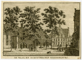 Antique Print-MIDDELBURG-WAAG-SCHUTTERSHOF-WEIGH HOUSE-Bulthuis-Bendorp-1792