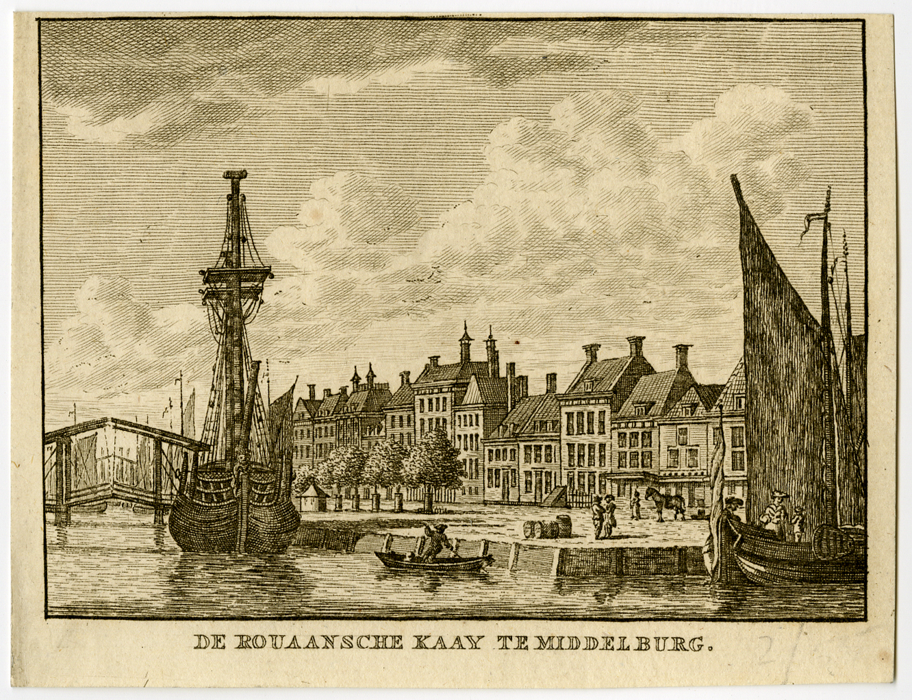 , Antique Print-MIDDELBURG-ROUAANSEKAAI-QUAY-Bulthuis-Bendorp-1792, Pictura Antique Prints