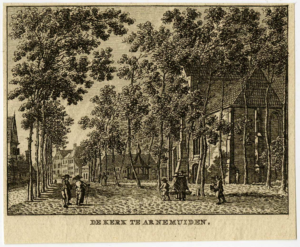 , Antique Print-ARNEMUIDEN-CHURCH-ZEELAND-Bulthuis-Bendorp-1792, Pictura Antique Prints