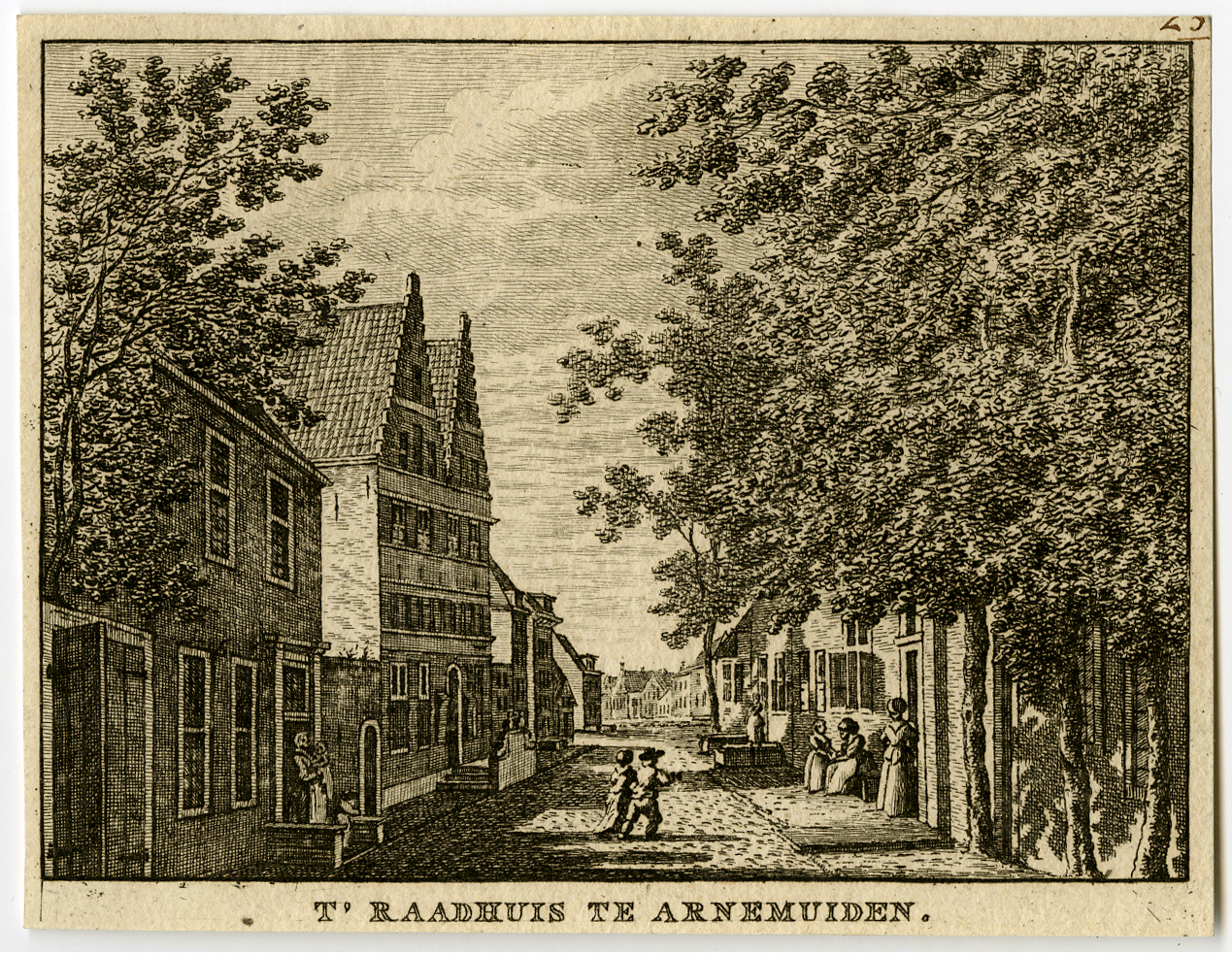 , Antique Print-ARNEMUIDEN-RAADHUIS-ZEELAND-Bulthuis-Bendorp-1792, Pictura Antique Prints
