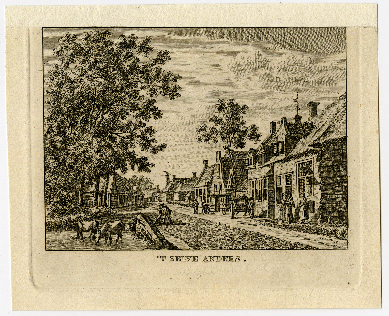 , Antique Print-VILLAGE-UNIDENTIFIED-NETHERLANDS-Bulthuis-Bendorp-1792, Pictura Antique Prints