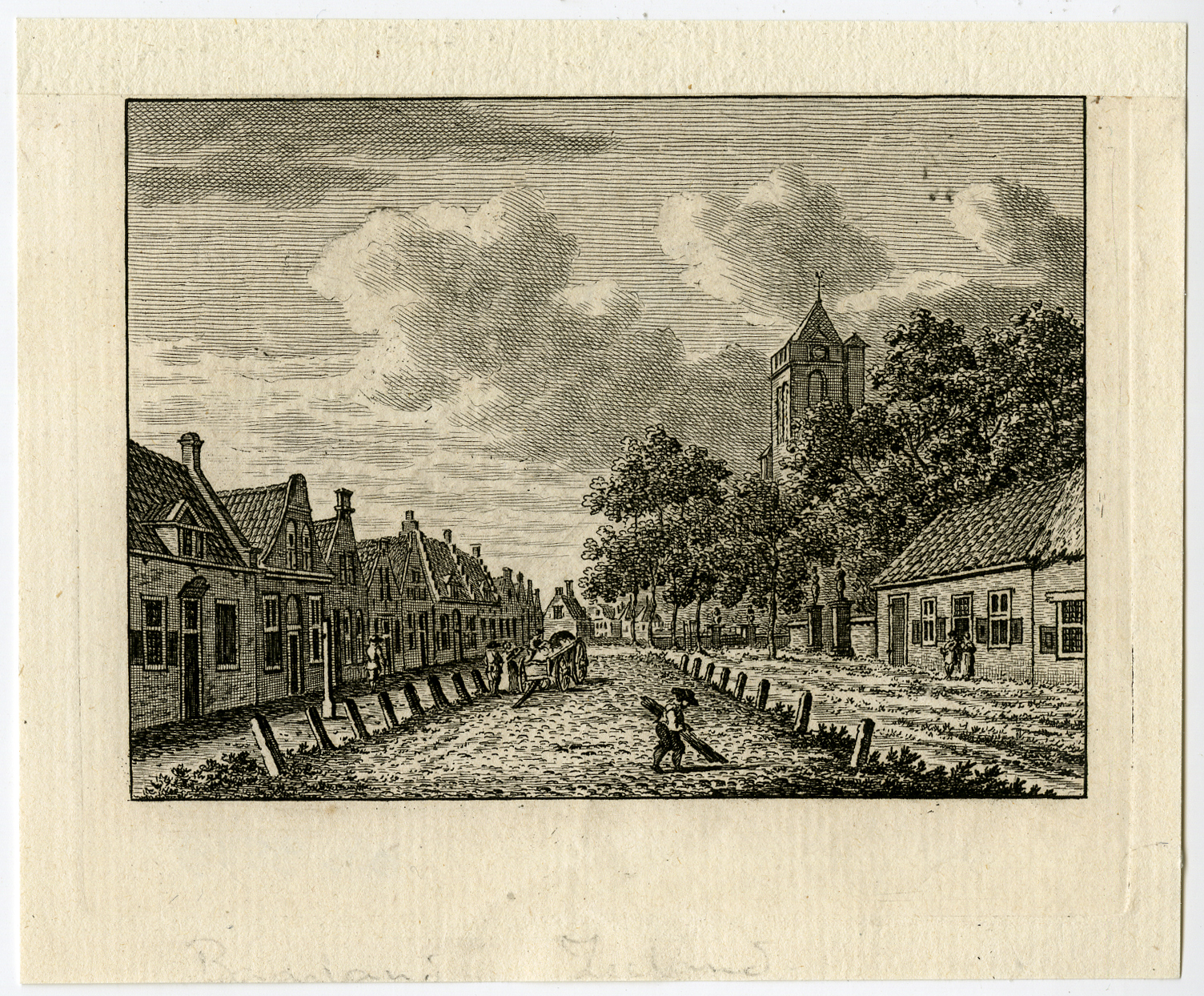 , Antique Print-VILLAGE-BAARLAND-ZEELAND-Bulthuis-Bendorp-1792, Pictura Antique Prints