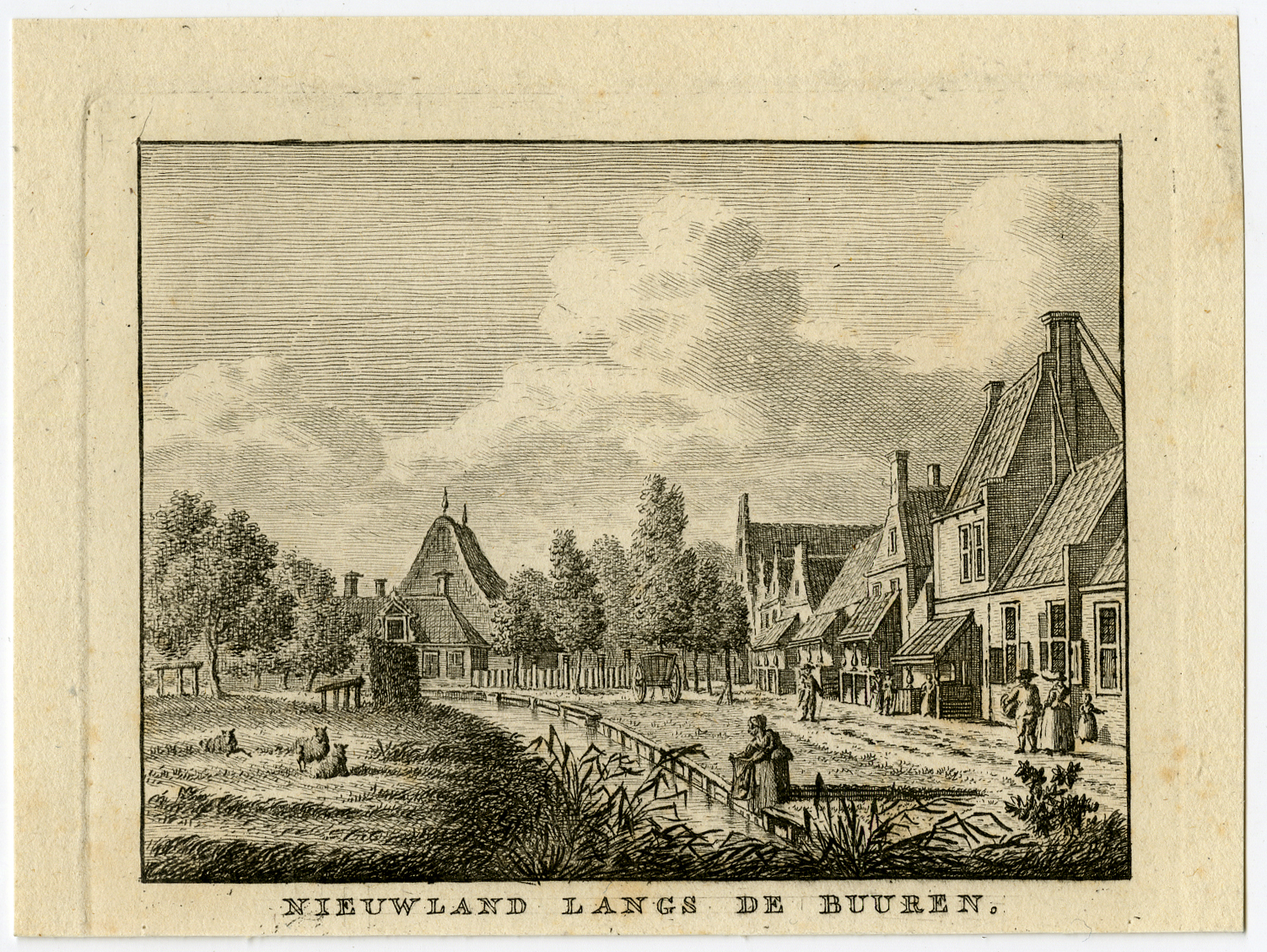 , Antique Print-VILLAGE-NIEUWLAND-BUUREN-Bulthuis-Bendorp-1792, Pictura Antique Prints
