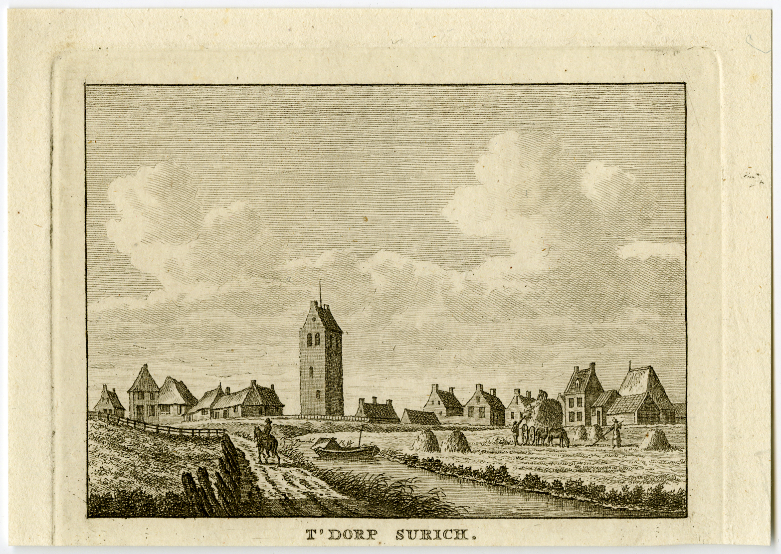 , Antique Print-VILLAGE-SURICH-ZURICH-Bulthuis-Bendorp-1792, Pictura Antique Prints